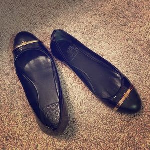 Tory Burch Black Flats